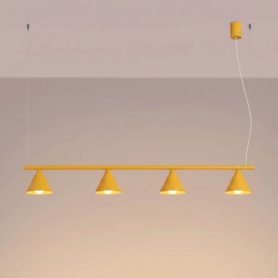 Lustre jaune allumé