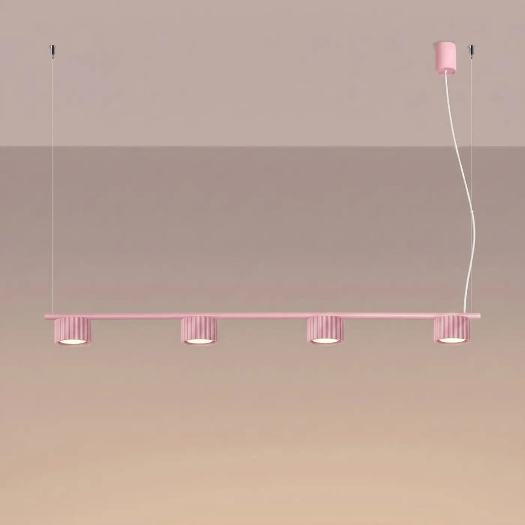 Lustre rose allumé