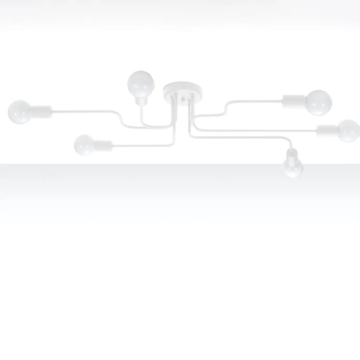 Lustre blanc éteinte, vue rapprochée