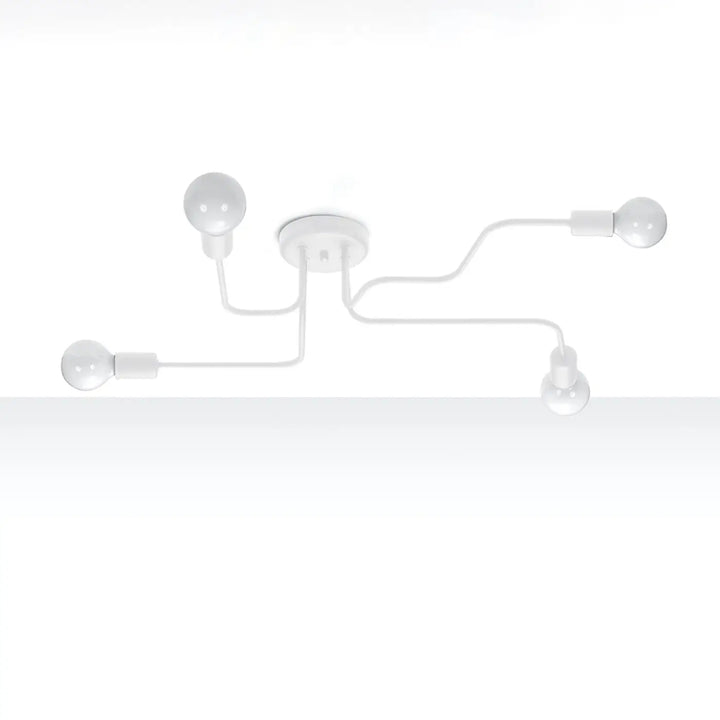 Lustre blanc éteinte, vue rapprochée