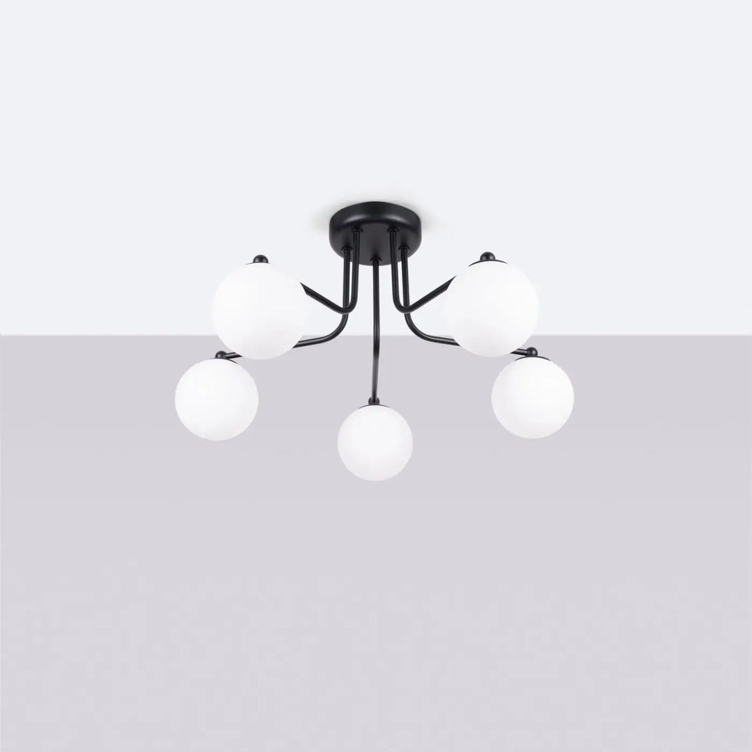 Lustre noir/blanc éteint