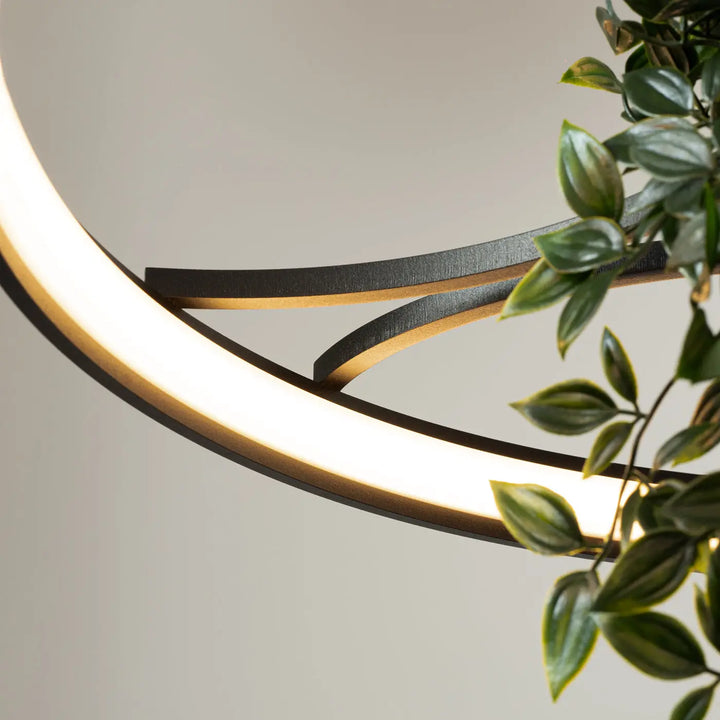 Lustre RIO BIO noir détail de l'anneau