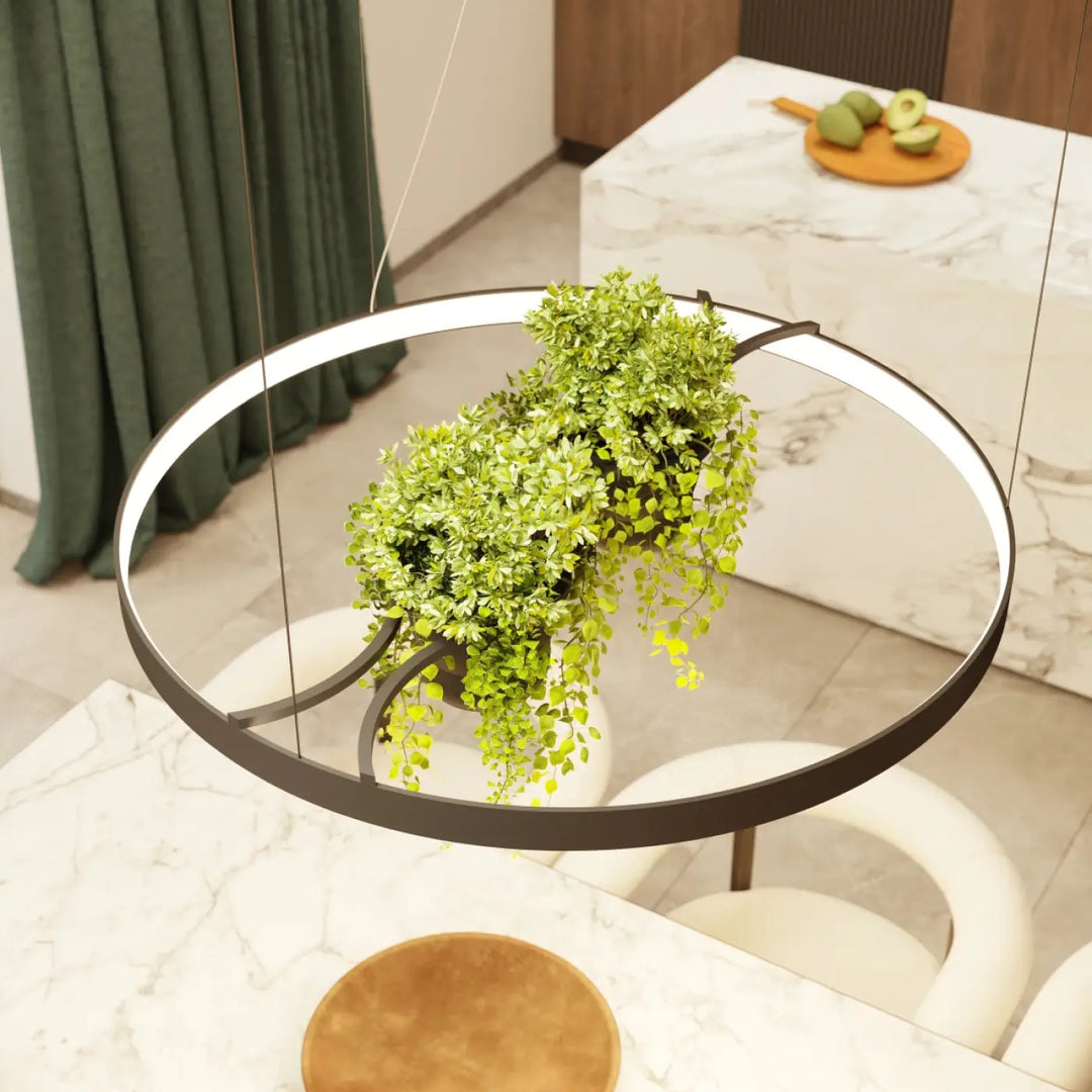 Lustre RIO BIO noir vue rapprochée dans un intérieur