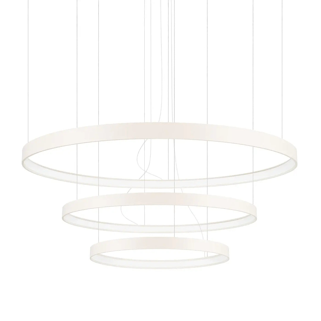 Lustre anneau RIO beige vue d'ensemble