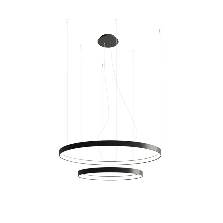Lustre anneau RIO noir vue d'ensemble