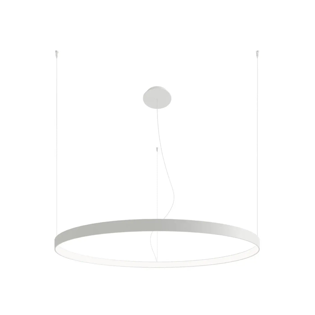 Lustre anneau RIO blanc vue d'ensemble