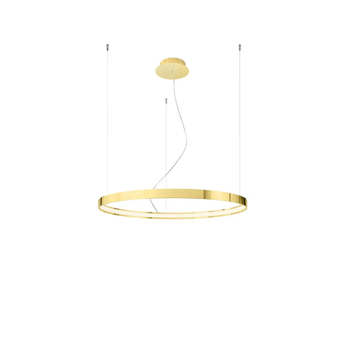 Lustre anneau RIO or poli vue d'ensemble