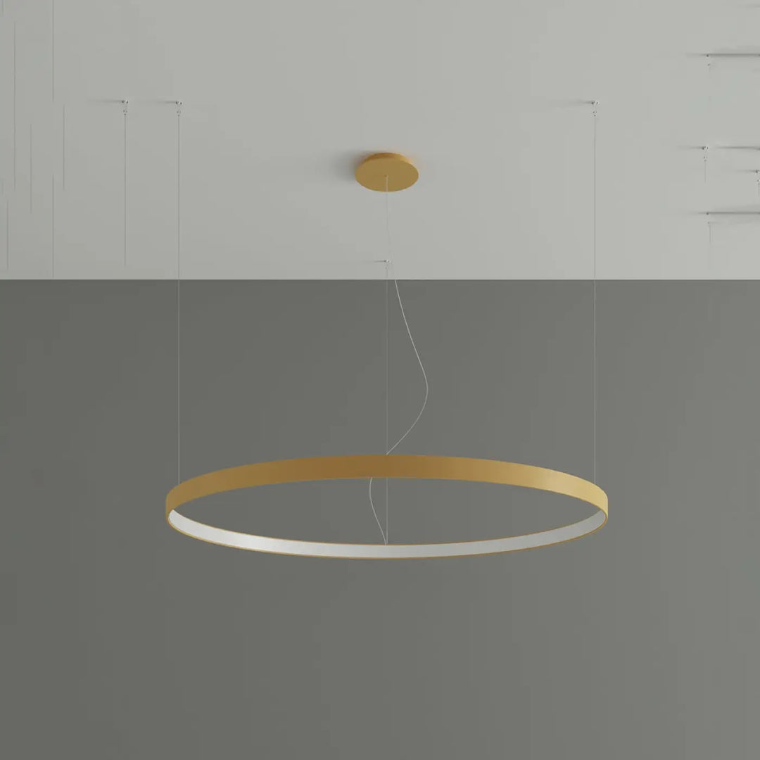 Lustre anneau RIO doré éteinte, suspendu