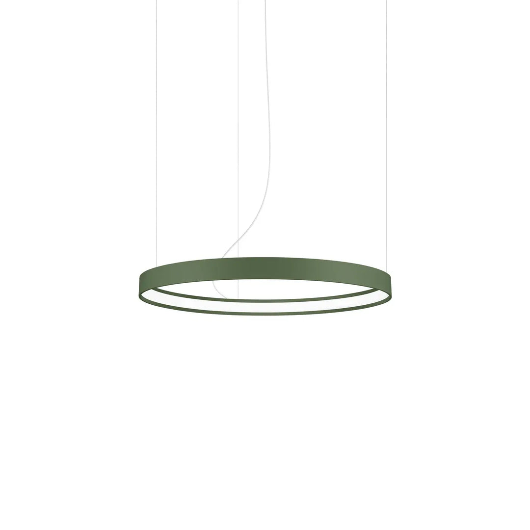 Lustre anneau RIO vert olive vue d'ensemble