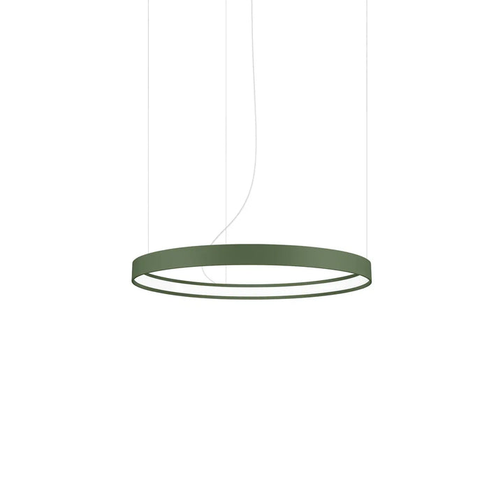 Lustre anneau RIO vert olive vue d'ensemble