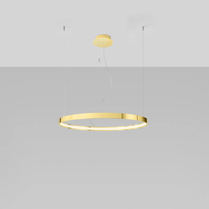 Lustre anneau RIO or poli éteinte, suspendu
