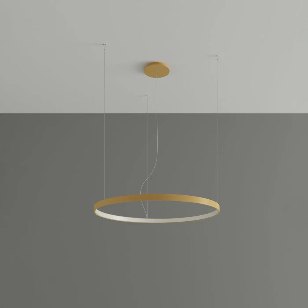 Lustre anneau RIO doré éteinte, suspendu