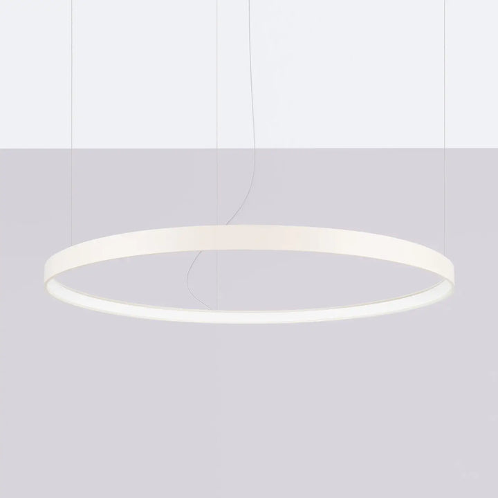 Lustre anneau RIO beige éteinte, suspendu