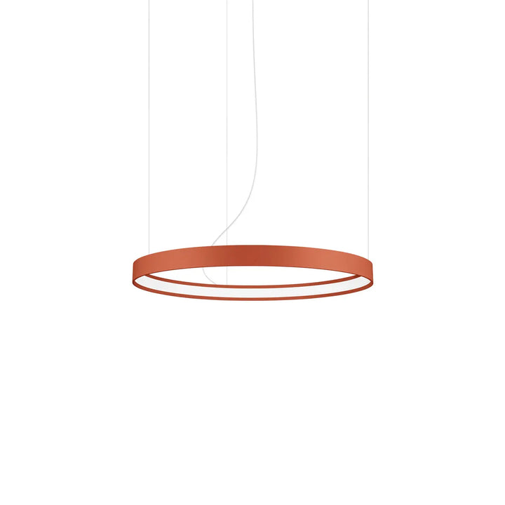 Lustre anneau RIO ocre rouge vue d'ensemble