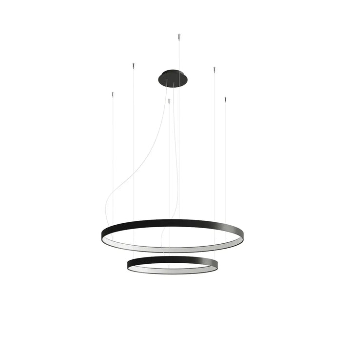 Lustre anneau RIO noir vue d'ensemble