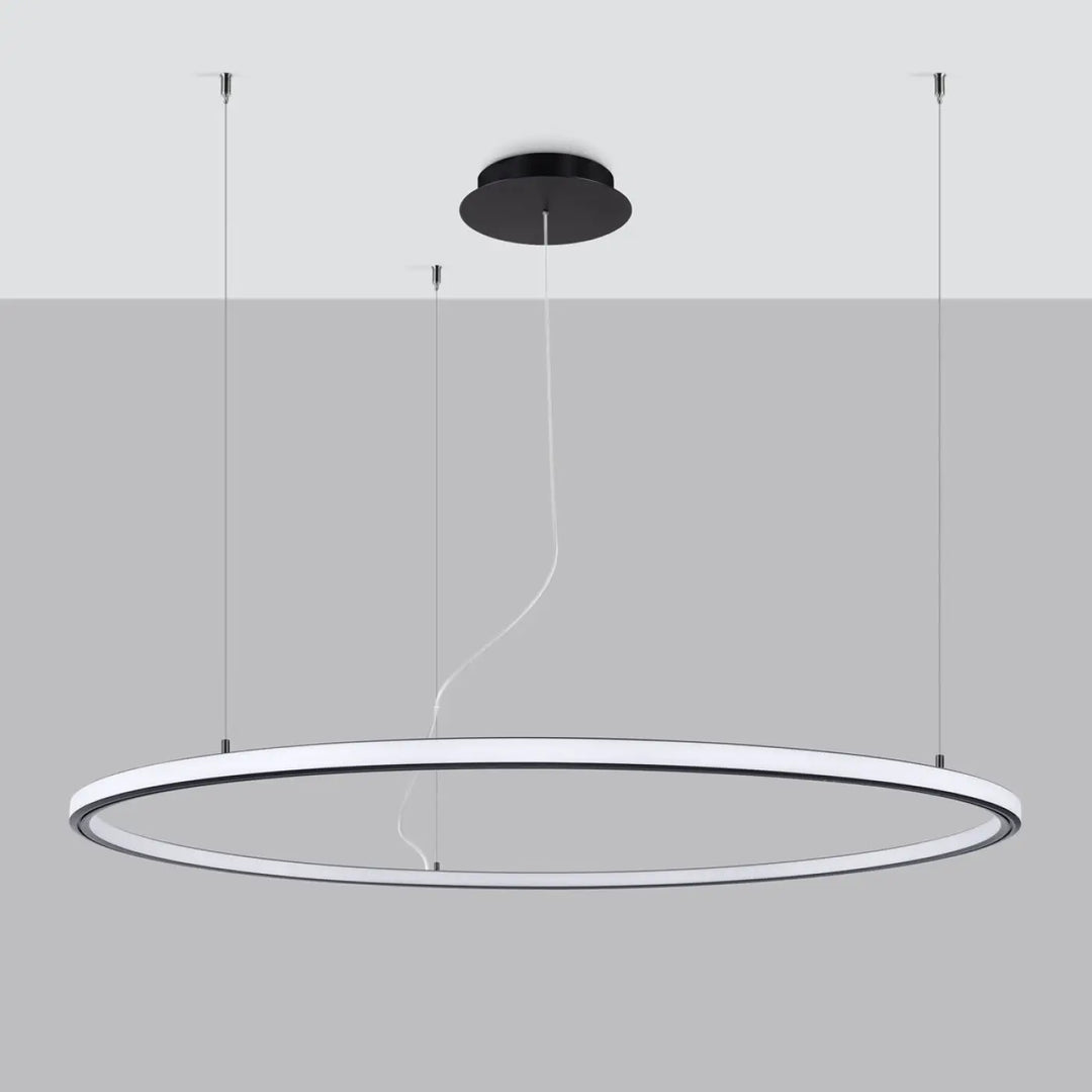 Lustre RISA noir éteinte, suspendu
