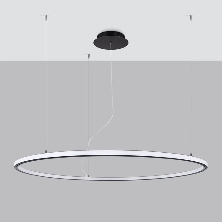Lustre RISA noir éteinte, suspendu