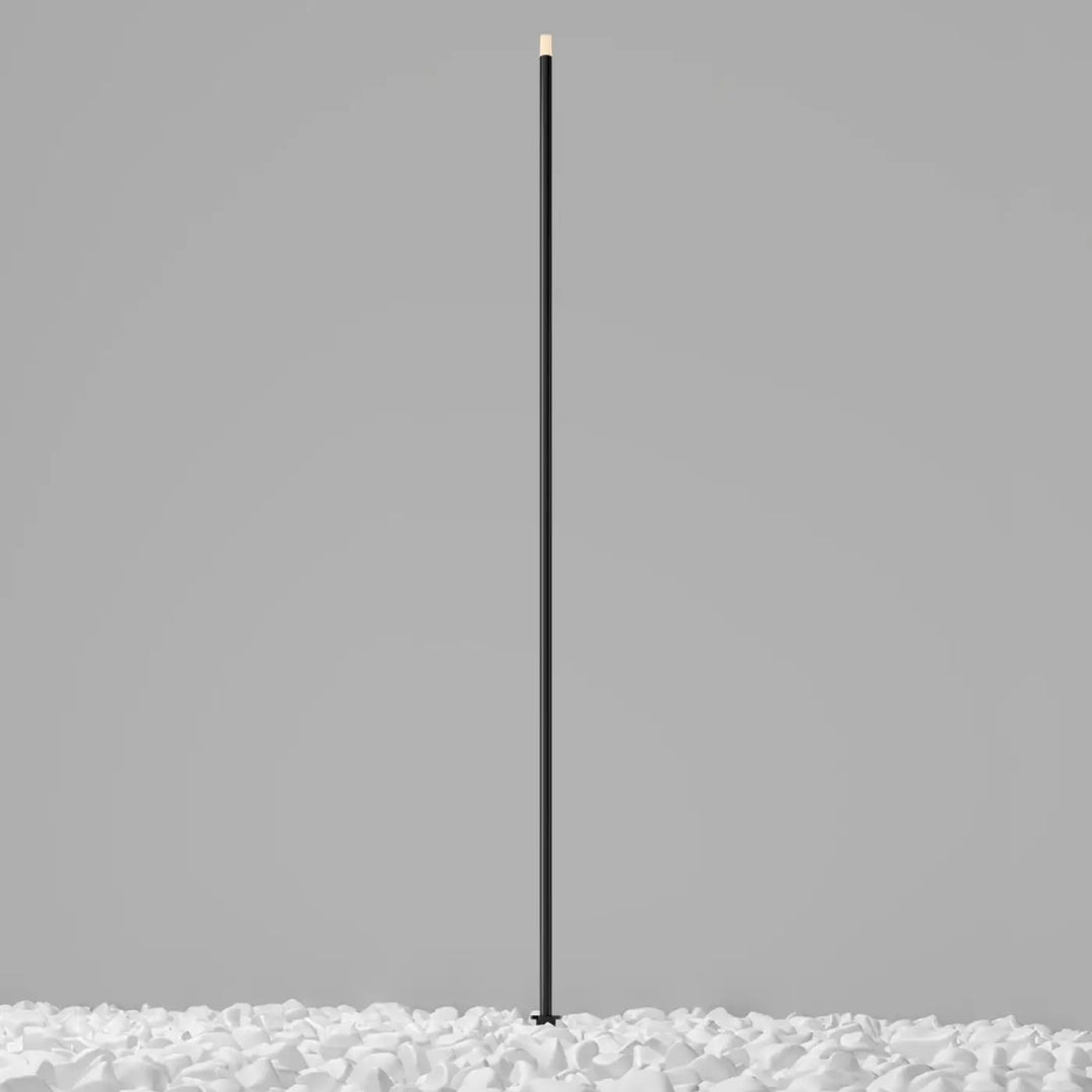 Luminaire extérieur piquet extérieur led noir cylindrique mat avec petit capuchon beige pour usage extérieur led