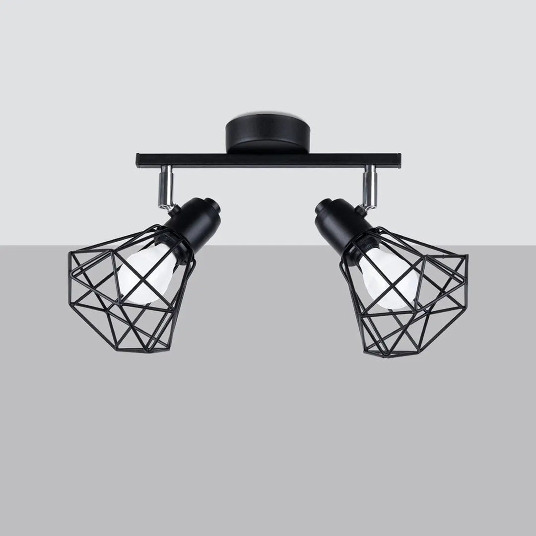 Luminaire plafonnier noir éteint