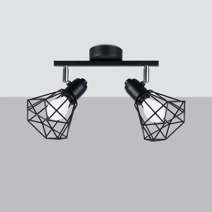 Luminaire plafonnier noir éteint