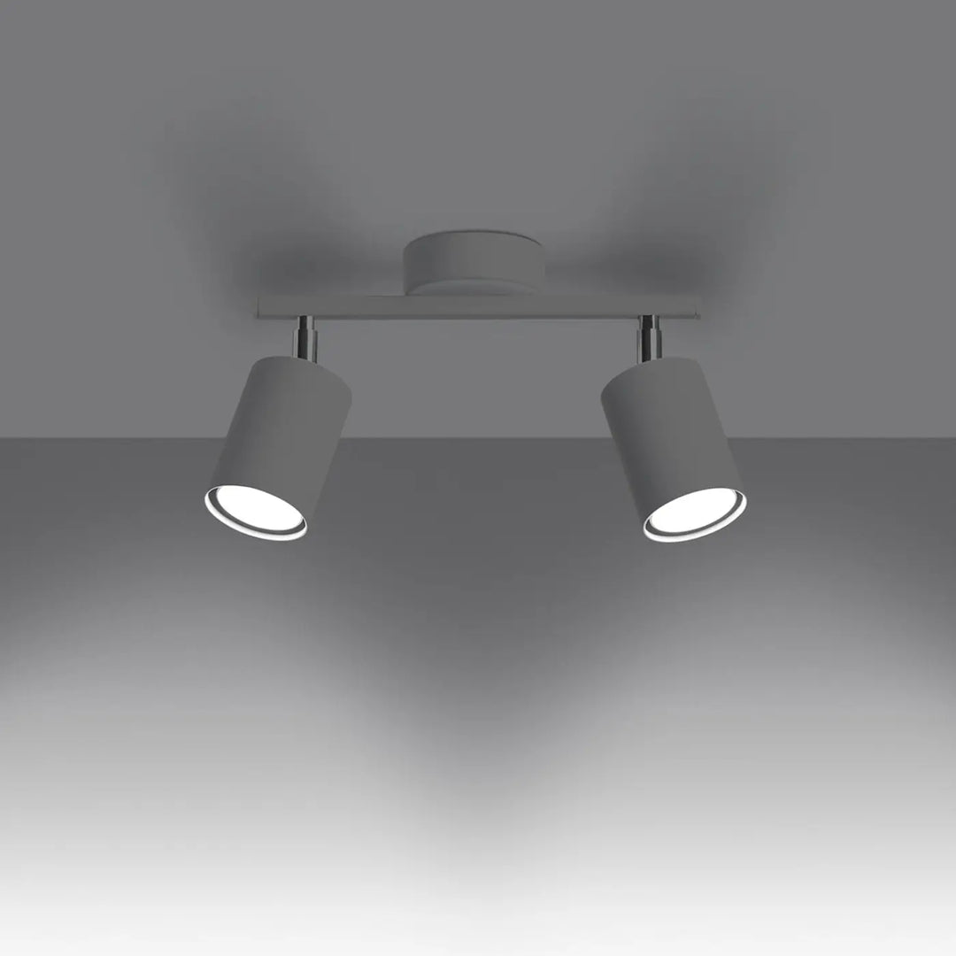 Luminaire plafonnier blanc allumé