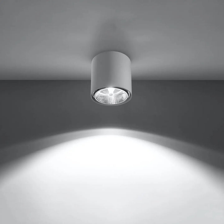 Plafonnier tiube blanc avec led encastré design moderne et forme minimaliste pour un éclairage intérieur élégant