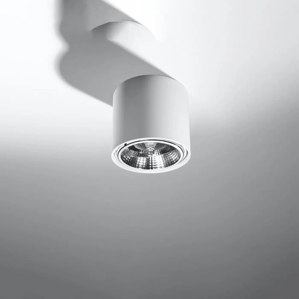 Plafonnier tiube blanc avec forme minimaliste et réflecteur métallique pour un plafonnier moderne élégamment conçu