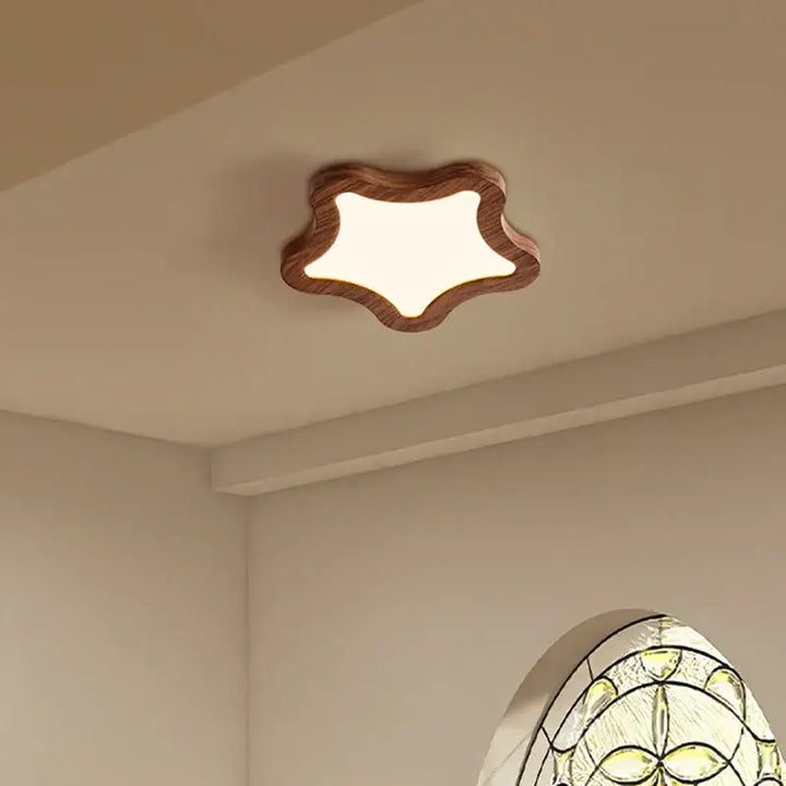 Plafonnier effet bois style naturel apaisante élégant