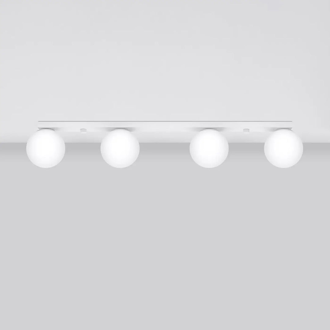 Luminaire Plafonnier blanc éteinte, vue rapprochée