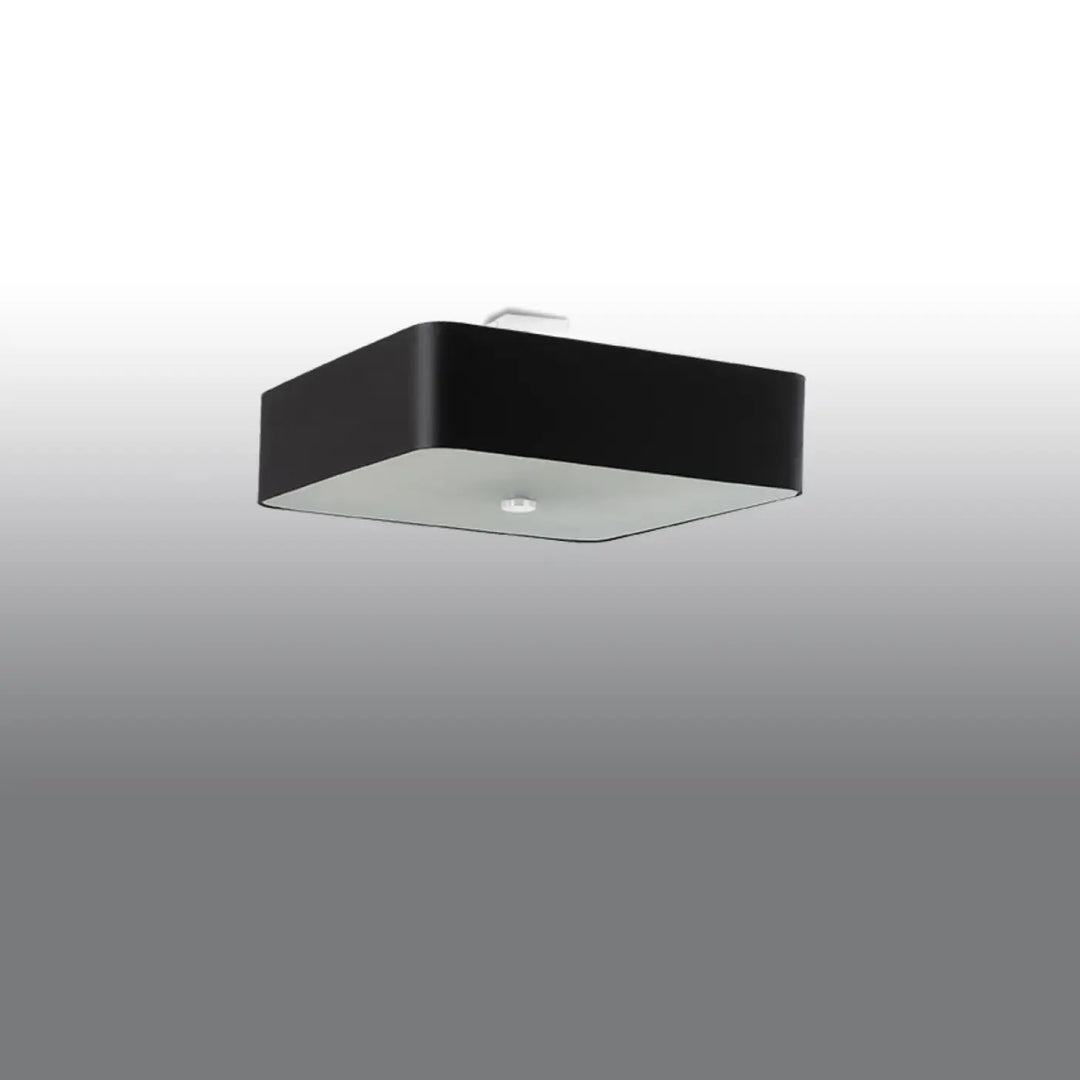 Luminaire Plafonnier noir éteinte, vue rapprochée