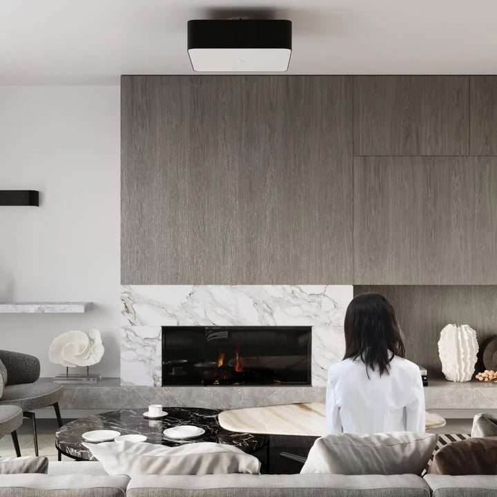 Luminaire Plafonnier noir dans un intérieur contemporain