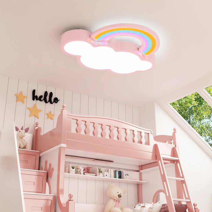 Plafonnier créatif pour enfant en forme d’arc en ciel décor enfantin