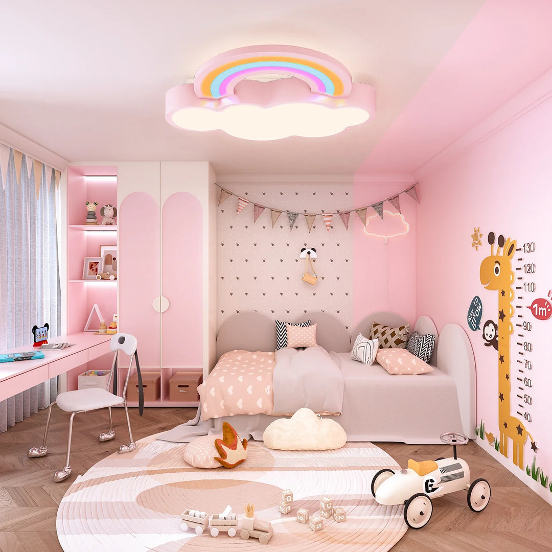 Plafonnier créatif pour enfant en forme d’arc en ciel décor enfantin