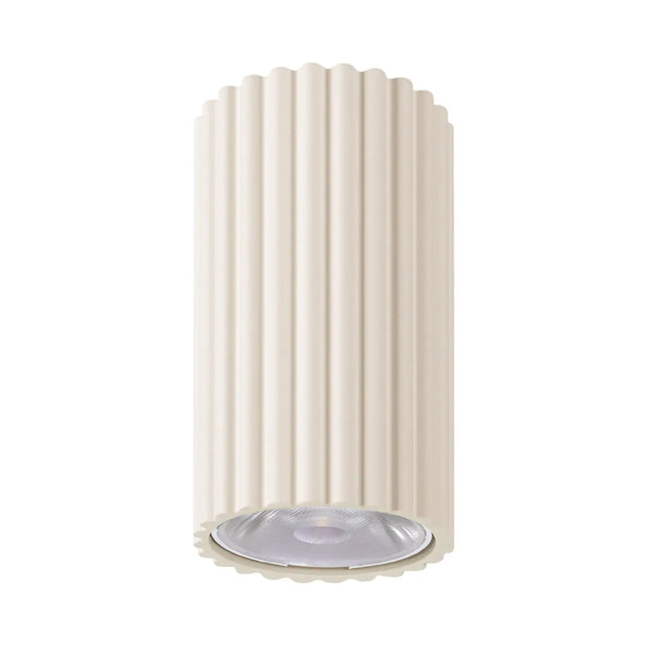 Luminaire plafonnier ivar beige led 3000k avec abat-jour modernes rainurés et design expressif pour confort d’utilisation
