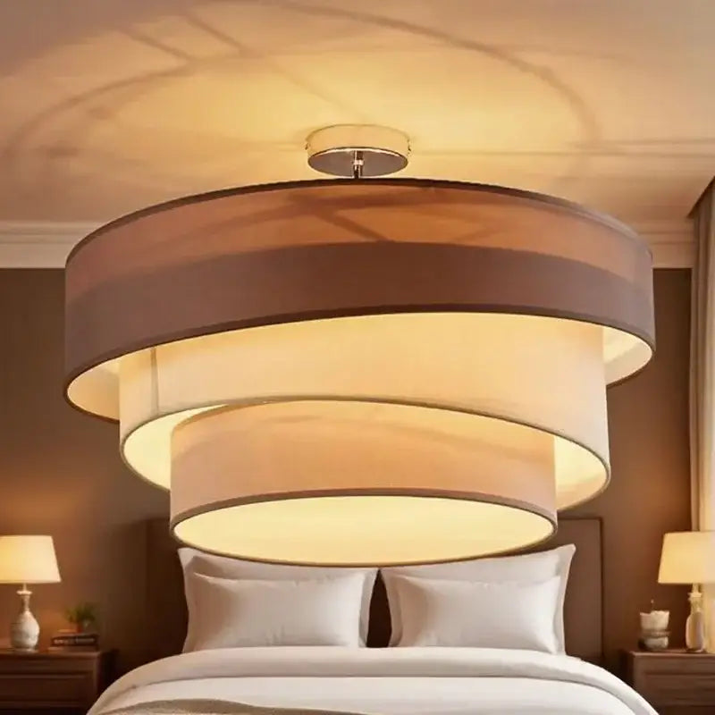 Plafonnier design circulaire moderne à lumière douce en métal