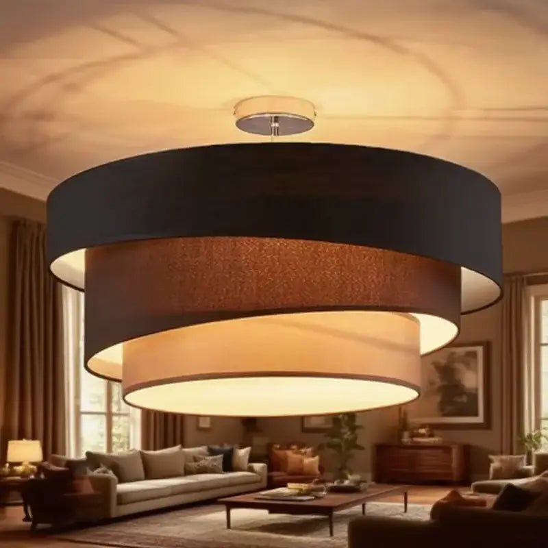 Plafonnier design circulaire moderne à lumière douce en métal