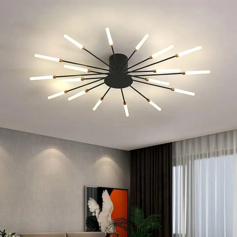 Plafonnier Design Italien Tubes Lumineux
