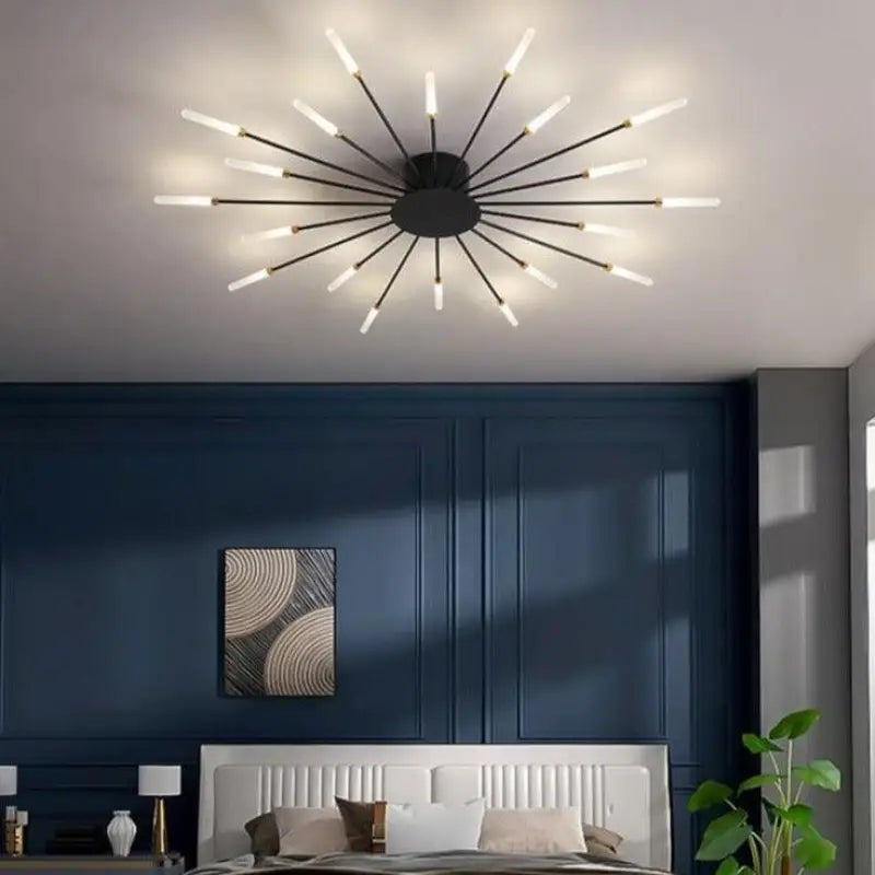 Plafonnier Design Italien Tubes Lumineux
