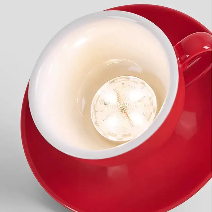 Plafonnier design moderne céramique rouge led ambiance chic