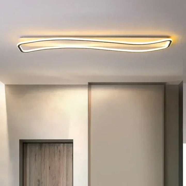 Plafonnier design moderne led ondulé élégance moderne