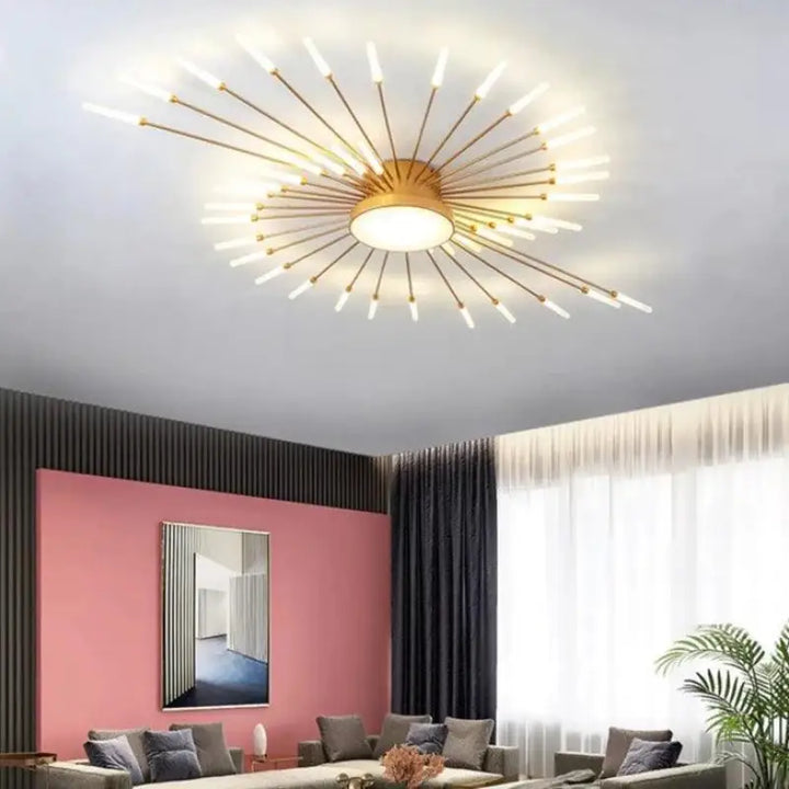 Plafonnier Design De Salon En Forme De Soleil