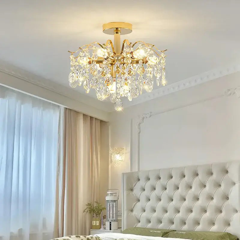luxury crystal ceiling light post-modern living room Bedroom LED Lamp simple atmosphere dining room Chandelier AC95-260V