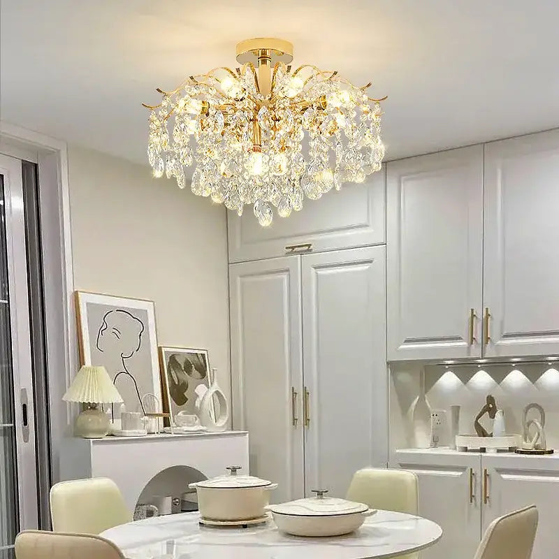 luxury crystal ceiling light post-modern living room Bedroom LED Lamp simple atmosphere dining room Chandelier AC95-260V