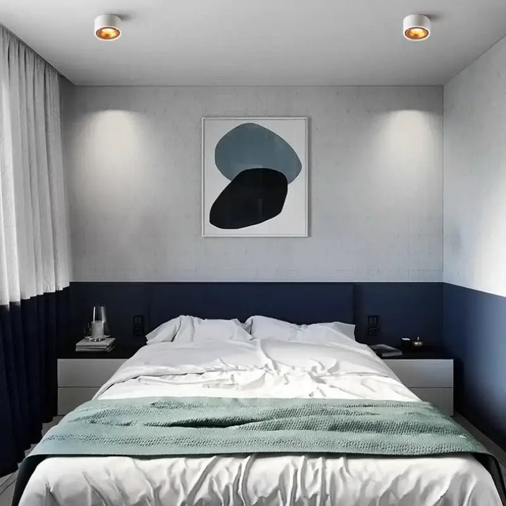 Plafonnier encastrable noir et doré pour éclairage élégant