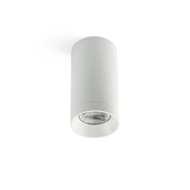 Plafonnier extérieur Puk blanc Ø 5,8 cm, angle 15°, de Faro Barcelona