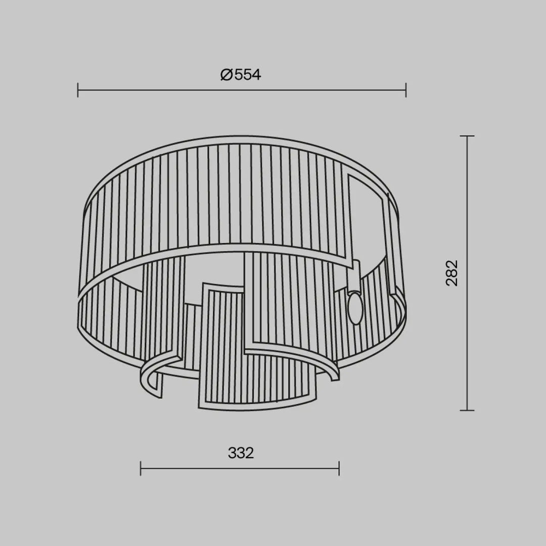 Luminaire plafonnier frame en métal doré art déco avec design géométrique moderne et structure centrale ouverte