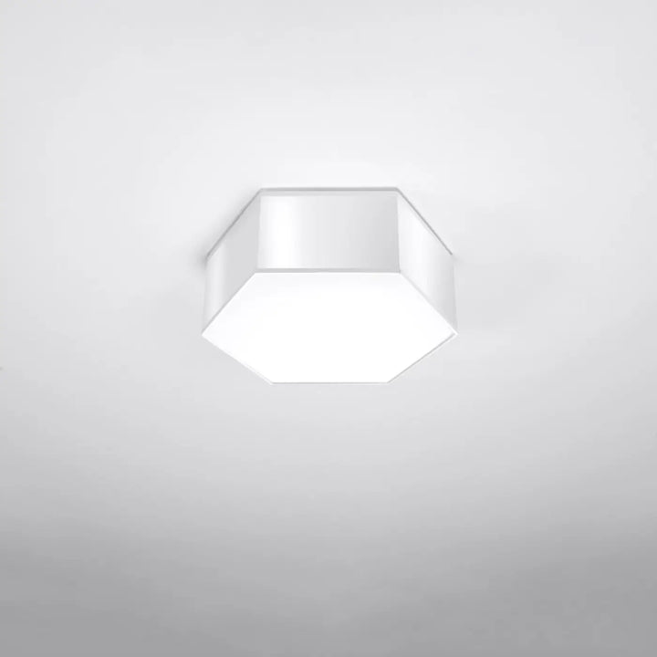 Plafonnier hexagonal Sunde blanc, éteint