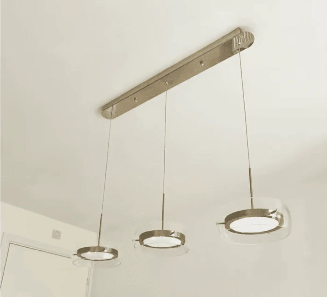 Plafonnier industriel pour cuisine avec triple anneaux