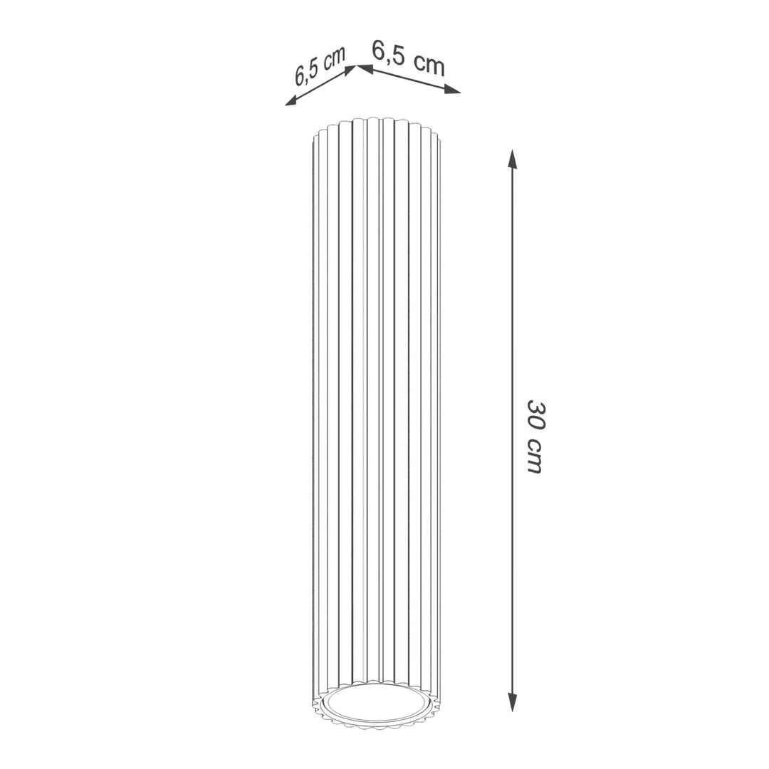 Luminaire plafonnier karbon 30 or cylindrique 30 cm design minimaliste avec ampoules gu10 interchangeables