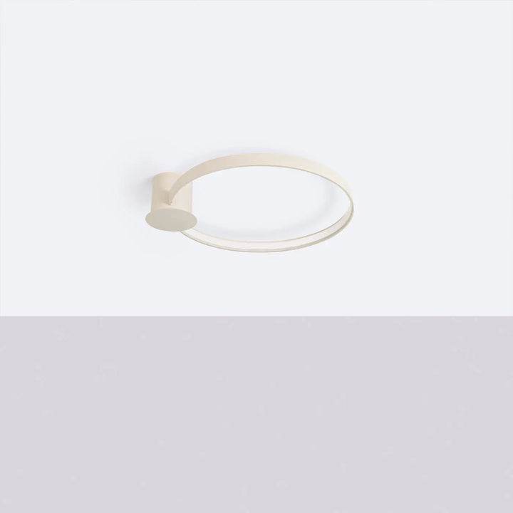 Plafonnier anneau RIO beige éteinte, au plafond